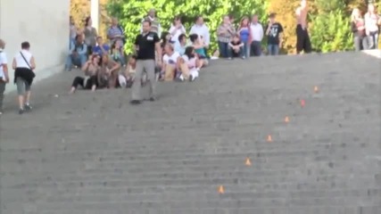 Rollerblading Freestyle Downstairs in front of Eiffel Tower!