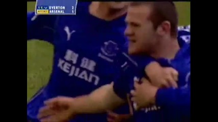 Wayne Rooney First Goal against Arsenal (worlds Greate