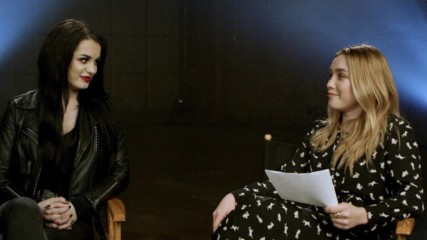 Paige meets "Fighting with My Family" star Florence Pugh for the first time