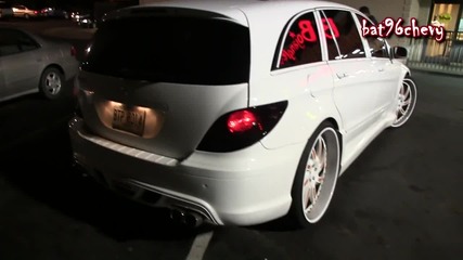 White orange Mercedes Benz R500 Lowered on 26 Forgiatos - 1080p Hd
