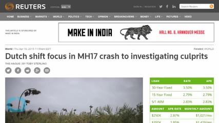 Dutch Shift Focus in MH17 Crash to Investigating Culprits