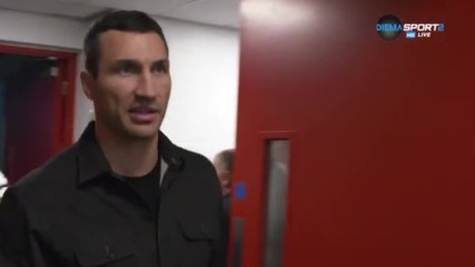 Кличко и неговия мениджър на галавечерта в Манчестър