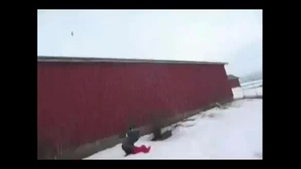 Video - roof jump face plant