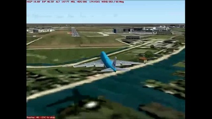 Fs9 Landing at Amsterdam airport