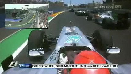 Michael Schumacher - Start Valencia 2010 (onboard)