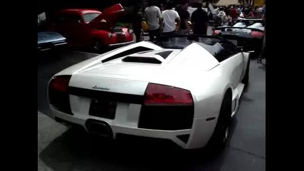 White Lamborghini Murcielago Lp640 Roadster 