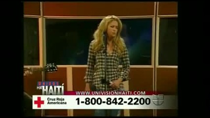 Hope for Haiti Now Unidos Por Haiti Latin Version Univision Shakira - Solo Le Pido A Dios 