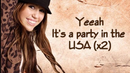 Miley Cyrus-party in the Usa (lyrics)