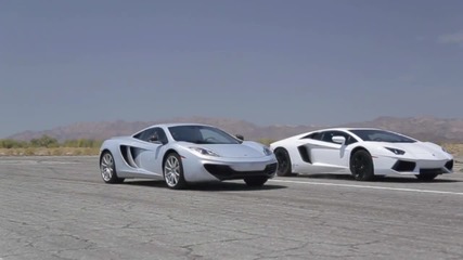 състезанието на супер колите Lexus Lfa vs.mclaren Mp4-12c vs.lamborghini Aventador vs.bugatti Veyron