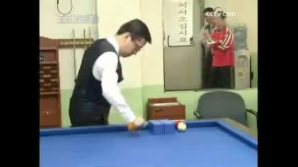 Pool skills in his hands 