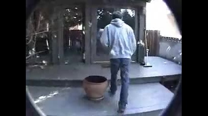 David chasing man on bike