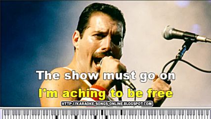 Freddie Mercury & Queen "show must go on" Karaoke instrumental version.