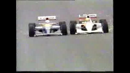 1991 GP of Spain at Barcelona Senna vs Man