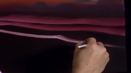 S11 Радостта на живописта с Bob Ross E10 - залез над вълните ღобучение в рисуване, живописღ