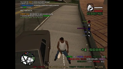 Gta San Andreas Multiplayer Cj пикае на улицата