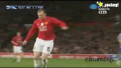 Манчестър Юнайтед - Порто 1:1 Брилянтен гол на Уейн Руни 07.04