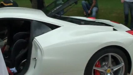 White Ferrari 458 Italia Uk Cliveden House 