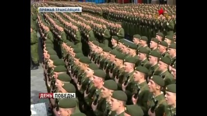 Военный парад 9 мая 2011 года. Исполнение гимна России.