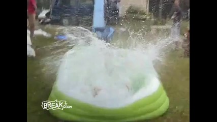 Roof Top Waterslide Jump to Kitty Pool - Epic Win 