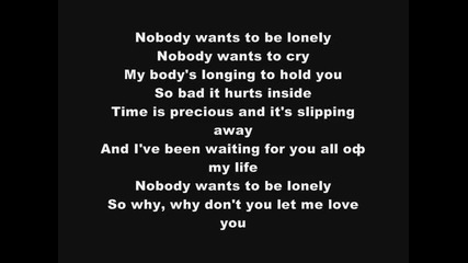 Ricky Martin - Nobody Wants To Be Lonely {lyrics}