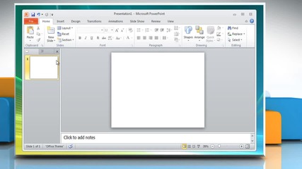 Microsoft® Powerpoint 2010: How to make backgrounds on Windows® Vista?