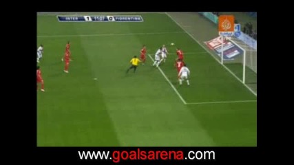 Inter Vs. Fiorentina 1 - 0 Ibrahimovich Goal 15.03.2009