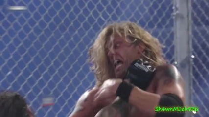 Undertaker Chokeslams Edge Through 2 Tables - Hd Summerslam 2008