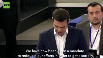 Greek PM Tsipras Receives Standing Ovation in European Parliament