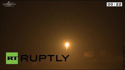 French Guiana: Blastoff! Soyuz rocket launches Galileo satellite in space