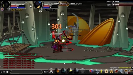 Aqw pvp part 7 with elm dracomancer (beating boss of the group xd)