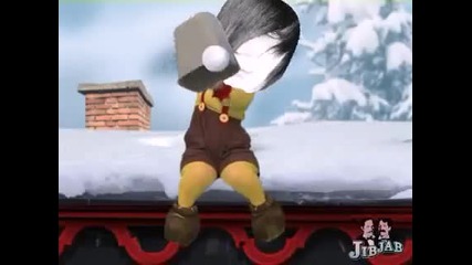 Husky005 vs. Miley and Zac - Snowball Fight 