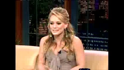 Hilary Duff with Adan Sandler On Jay Leno SHow - Много Сладко Интервю !!!