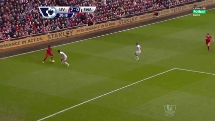 (2014) Ливърпул - Суонси (4-3) Първи гол на Хендерсън