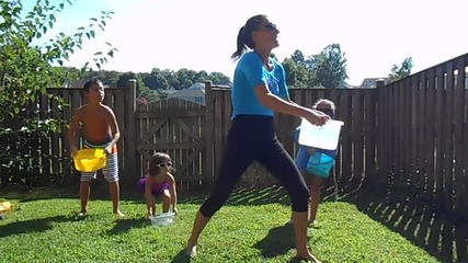 Als Ice Bucket Challenge Mom and Kids Vanilla Ice Style