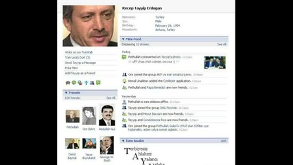 Recep Tayyip Erdogan - Facebook Profili