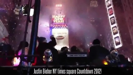 New York Time Square 2012 Countdown With Justin Bieber