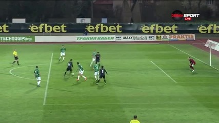 Попадението на Марселиньо за 2:0 за Лудогорец срещу Берое