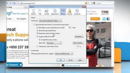 How to automatically clear the cache in Mozilla® Firefox on a Windows® 7-based Pc?