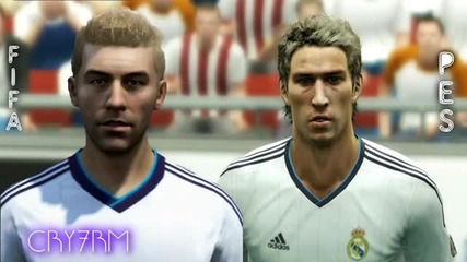 Fifa 13 vs Pes 13 real madrid faces Hd