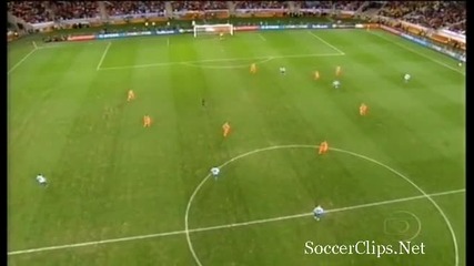 06.07.2010 - Световно Първенство полуфинал - Уругвай 2 - 3 Холандия гол на Диего Форлан 