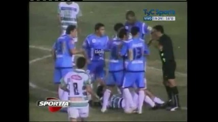 Sergio Jauregui attacks player