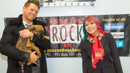 The Miz и Асука посещават център за бездомни животни след като дариха $100K от WWE
