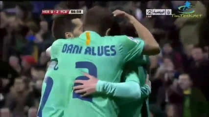 hercules Vs barcelona 0 - 3 All Goals 29 - 01 - 2011 