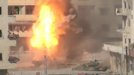 Сирия - Танк T-72 ударен от Rpg 29