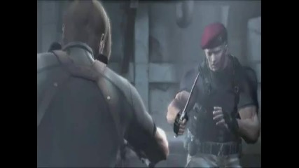 Resident Evil 4 Leon vs Krauser 