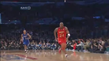 Kobe Bryant Avoids Block By Lebron James - 2011 Nba All - Star Game 