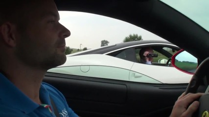 Ferrari 599 Gtb vs ferrari 458 Italia 2nd camerangle 1st race