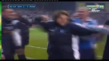 Bosnia & Herzegovina 2:1 Romania euro 2012 - Qualif. 