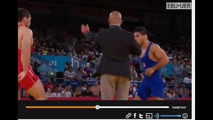 2012 Olympic Games- Freestyle Wrestling, Repechage 74 kg, S. Tigiev (uzb) vs. G. Hatos ( Hun)