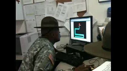 Drill Sergeant scared by maze game